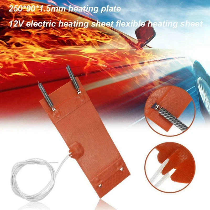 12V 250X90mm Car Filter Heating Pad Air Crude Oil- Parking Heater Crude Oil- Filter Heater Electric Heating Ring