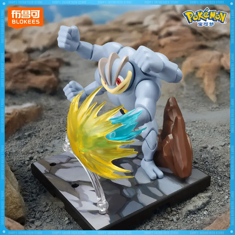 

In Stock Blokees Miracle Edition Poketto Machamp Assembly Model Action Figure Collectible Desktop Statue Model Gift Toy