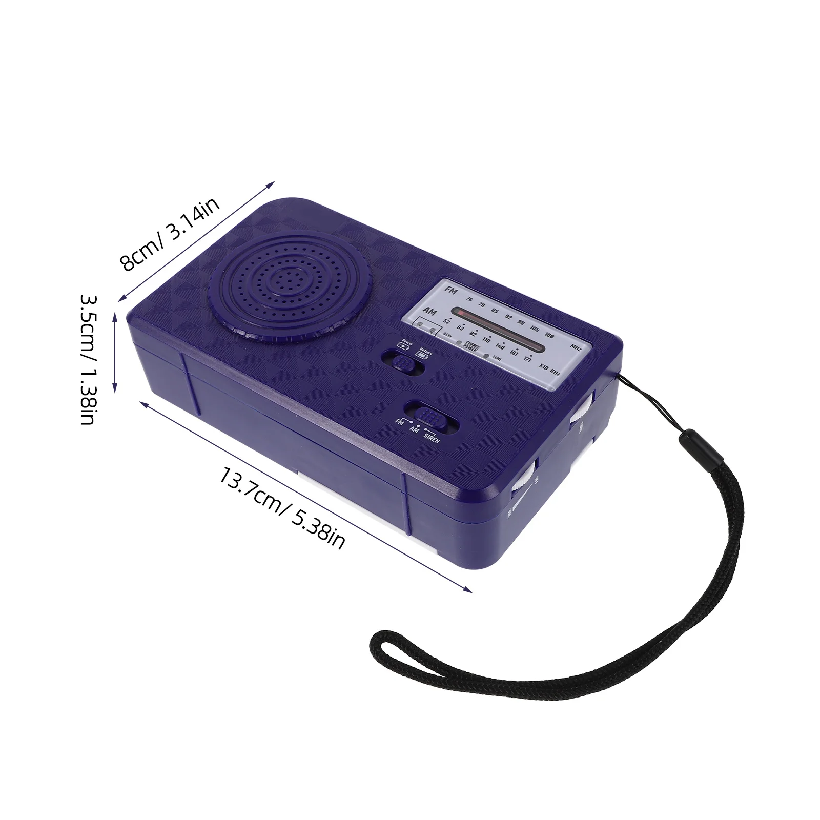 راديو طوارئ يعمل بالطاقة الشمسية، محمول باللون الأزرق، قابل لإعادة الشحن، يعمل بالطاقة الشمسية، المشي لمسافات طويلة في الهواء الطلق #2