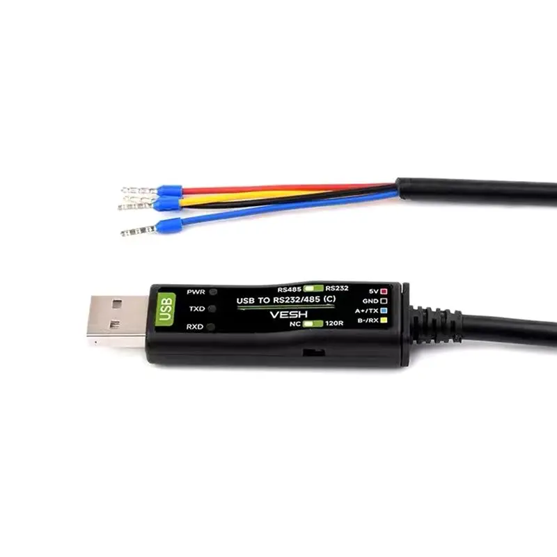 

Эффективный USB-кабель для последовательной связи RS232/485 (4-контактный) со встроенным индикатором питания и сигнала, на базе FT232RNL, с поддержкой нескольких систем