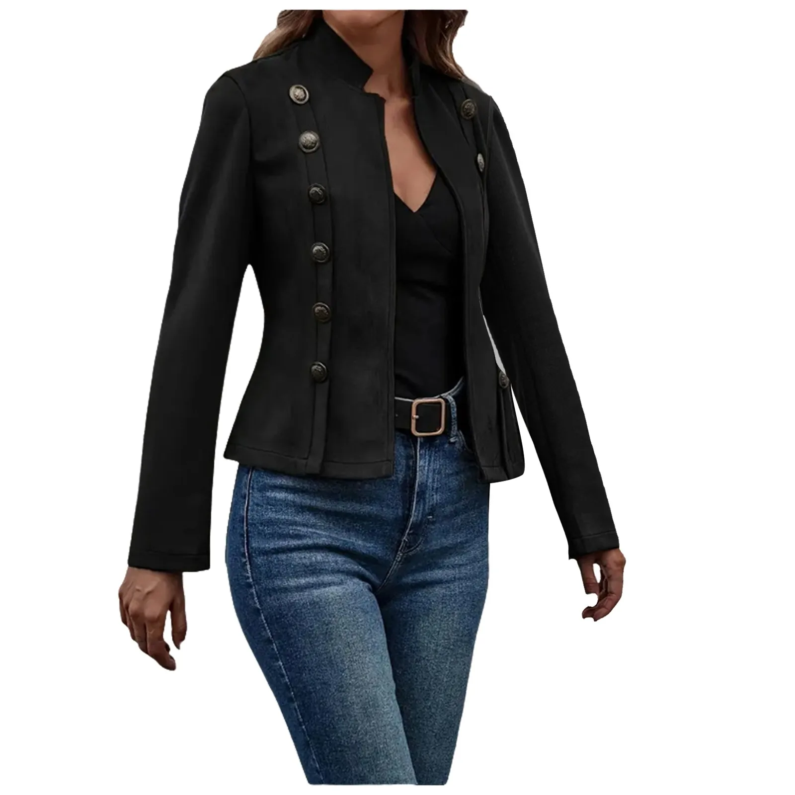 Vintage Faux Suede Leather Jacket for Women