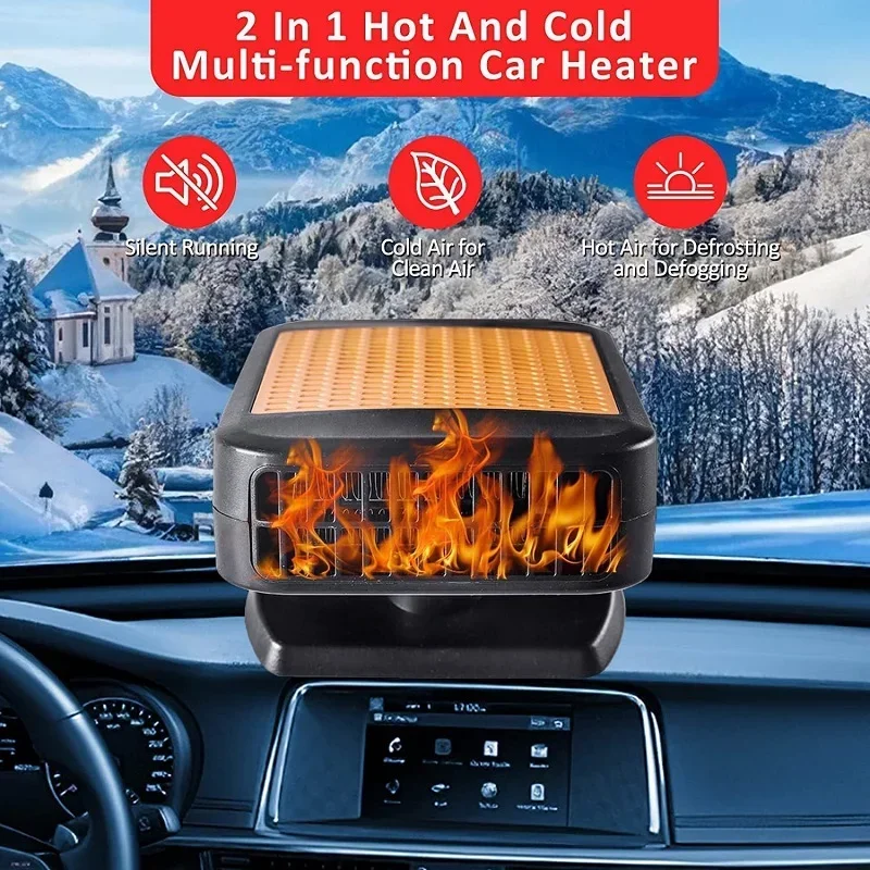 12V 200W 2 in 1 Car Heater Cooling Fan Windshield Defroster Defrosting Heater Car Seat Heating Fans Electric Autonomous Demister