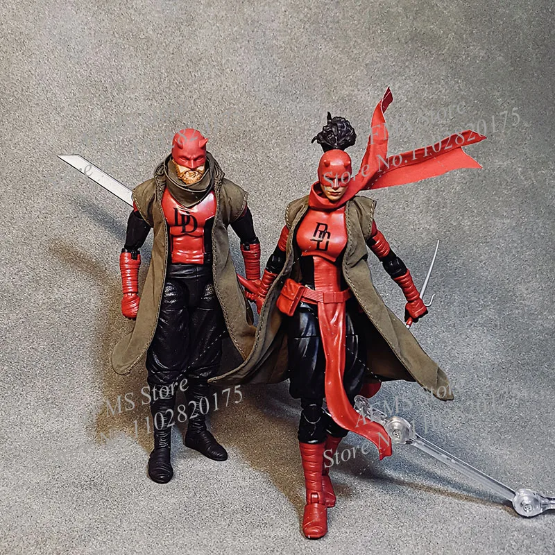 

1/12 Scale Collectible Figure Coat Superpowers Daredevil Couple Partners Windbreaker Scarf Fit 6" Action Figure Soldier Model