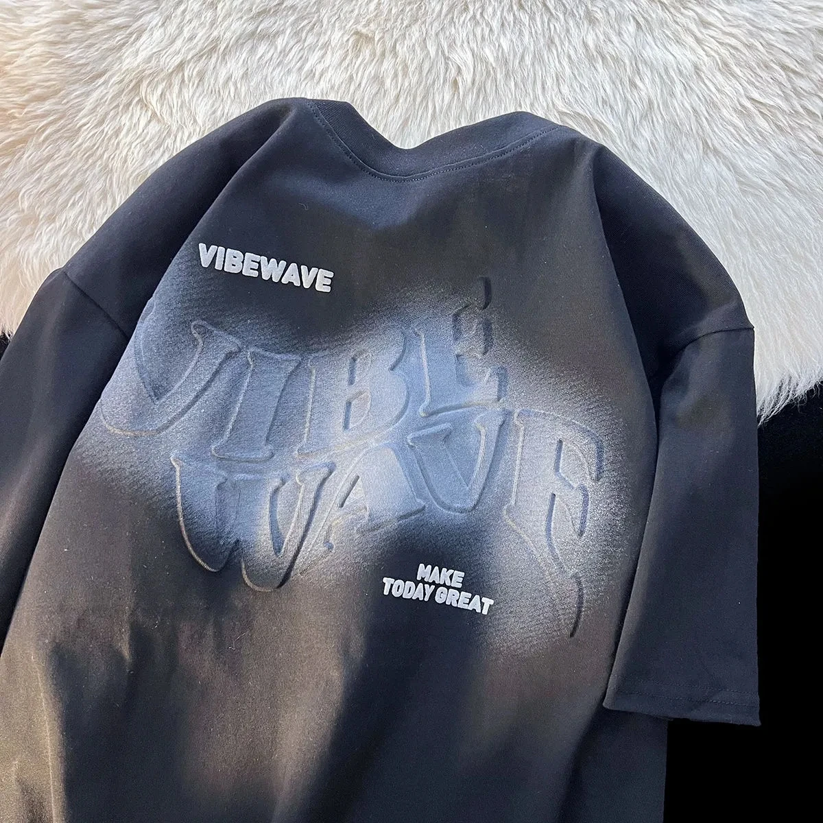 

Женская футболка с надписью размера плюс и выпуклым принтом, модный крутой топ с градиентом в американском уличном стиле, Новинка лета 2024, футболка Y2k