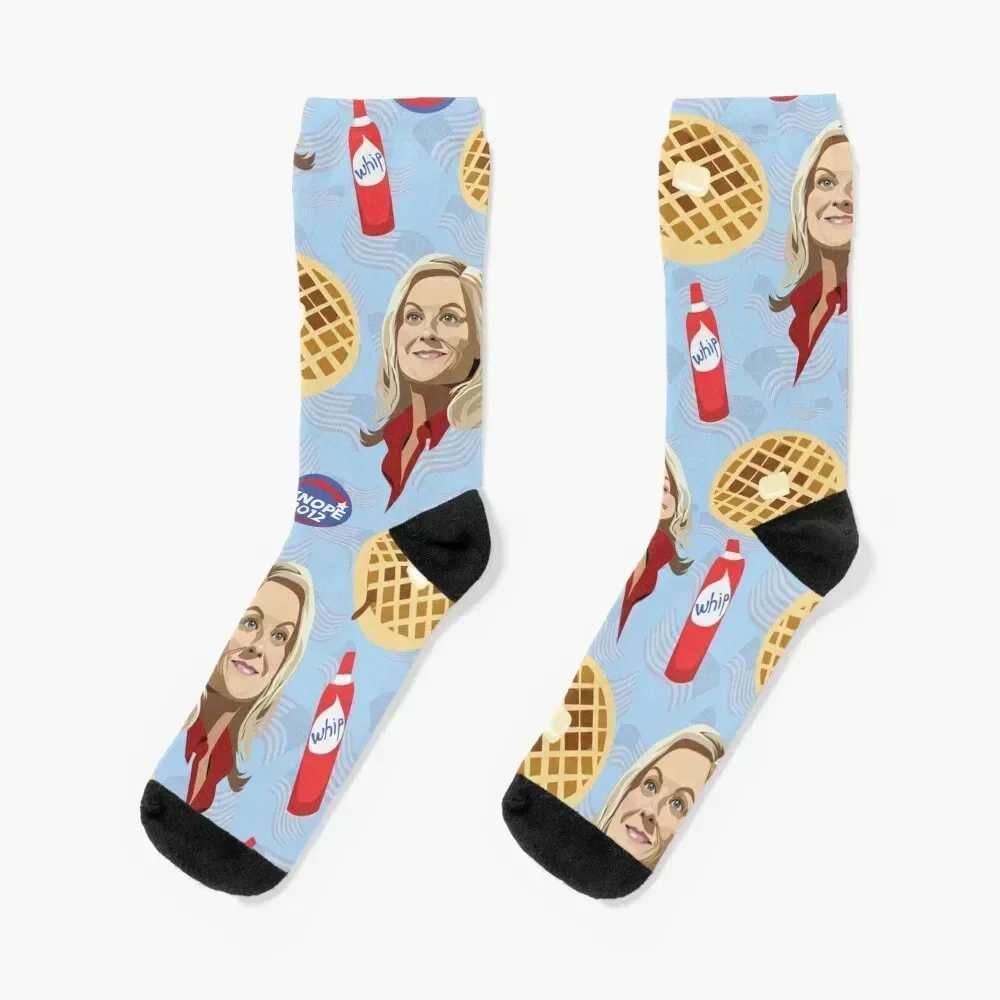 What's Important: Friends, Waffles, and Work Socks snow christmas stocking retro Heating sock Socks Girl Men's