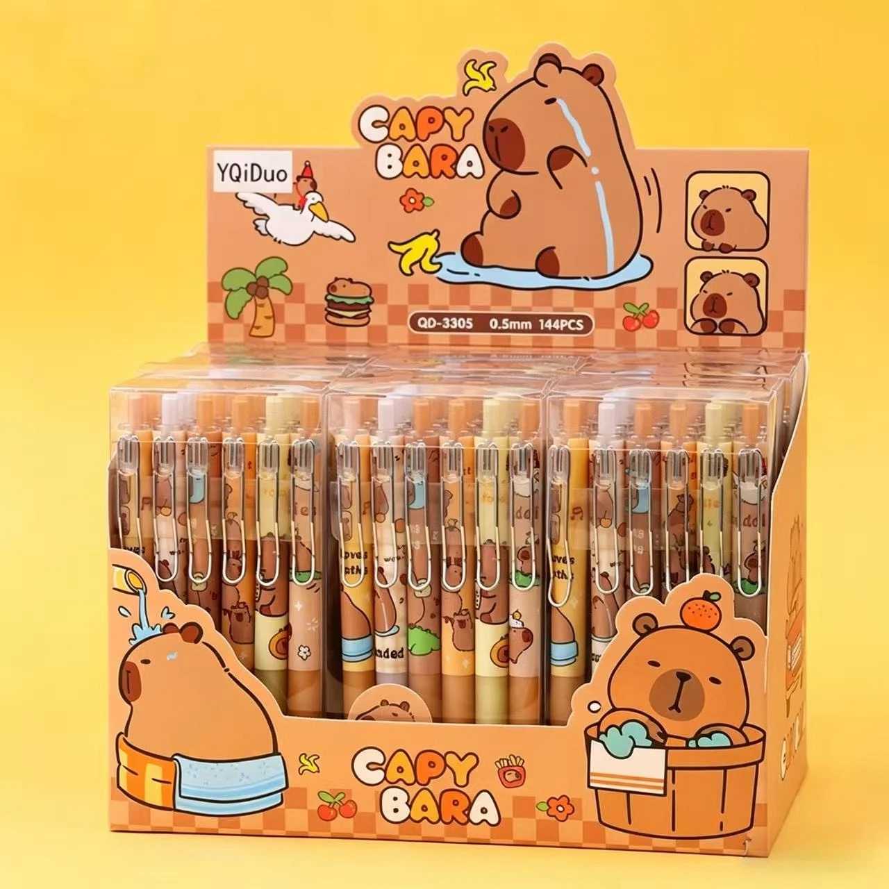 

Гелевая ручка «Милая Капибара» 0,5 мм, черная, для школы, письма, мультяшная, нейтральная, канцелярские товары, подарок для детей и студентов, 2026 год