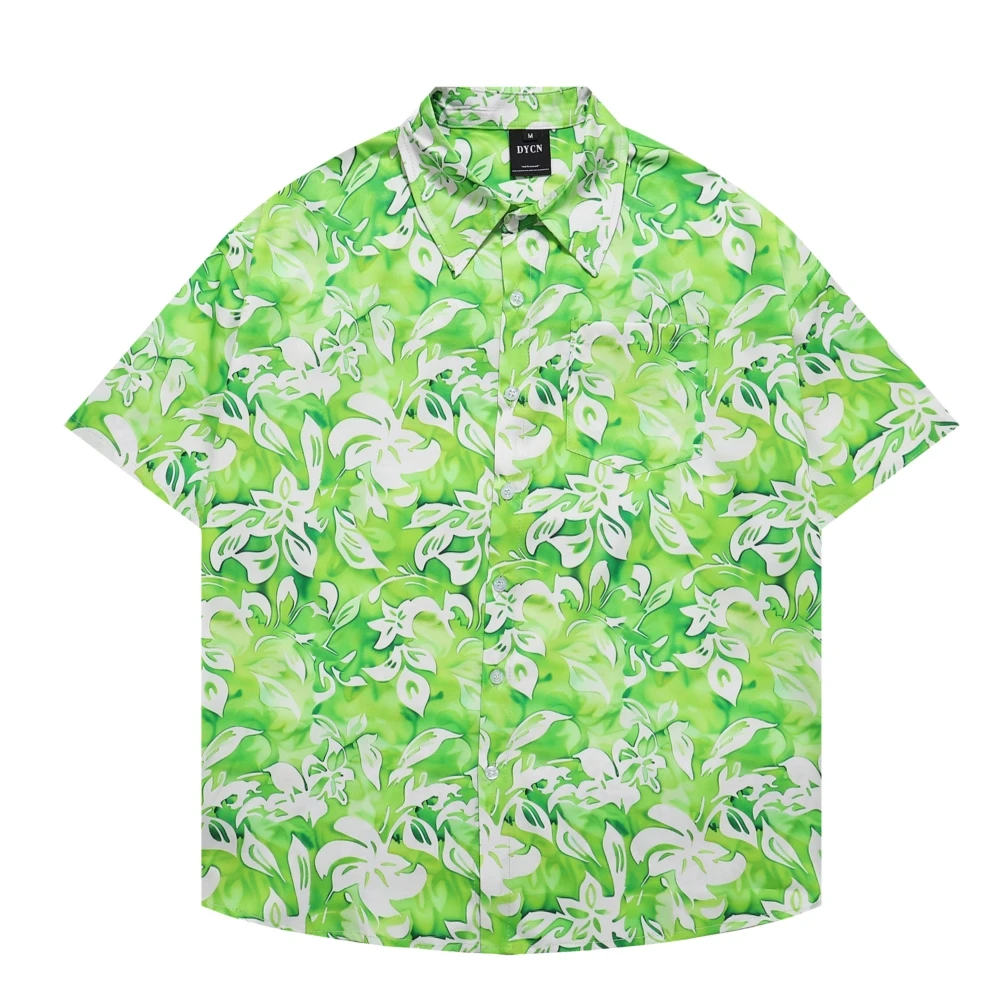 

Summer Beach Tops Hawaiian Shirt Short Sleeve Casual Men's Shirts 2024 Women Blouse Streetwear Hip Hop Unisex Retro designer Tee