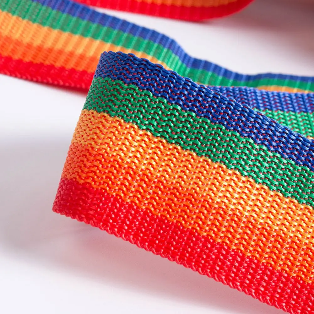 Rainbow Luggage Buckle Strap With Name Sticker Anti-lost Baggage Belts Adjustable Packing Belt Cross Strap Suitcase Belts