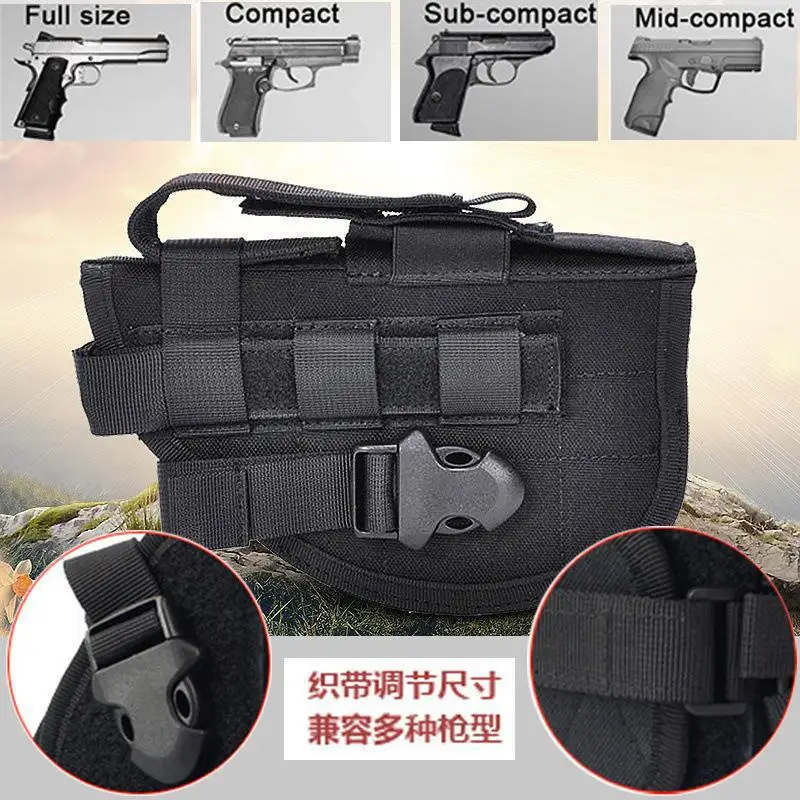 Tactical Nylon Waist Pouch with Concealed Pistol Holster Outdoor Durable Leg Strap Quick-Draw Holster Set
