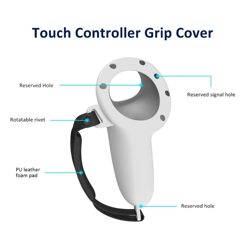 Secure Grip and Sweat Absorption for Meta Quest 3 Controller Silicone Sleeve Drop Shipping