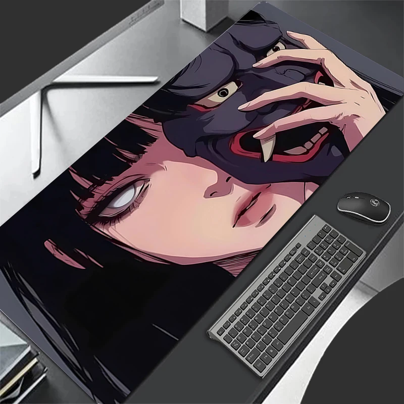 Tamanho grande mousepad diabo oni máscara mouse pad acessórios de jogos computador portátil velocidade mini pc gamer teclado tapete de mesa mousepads