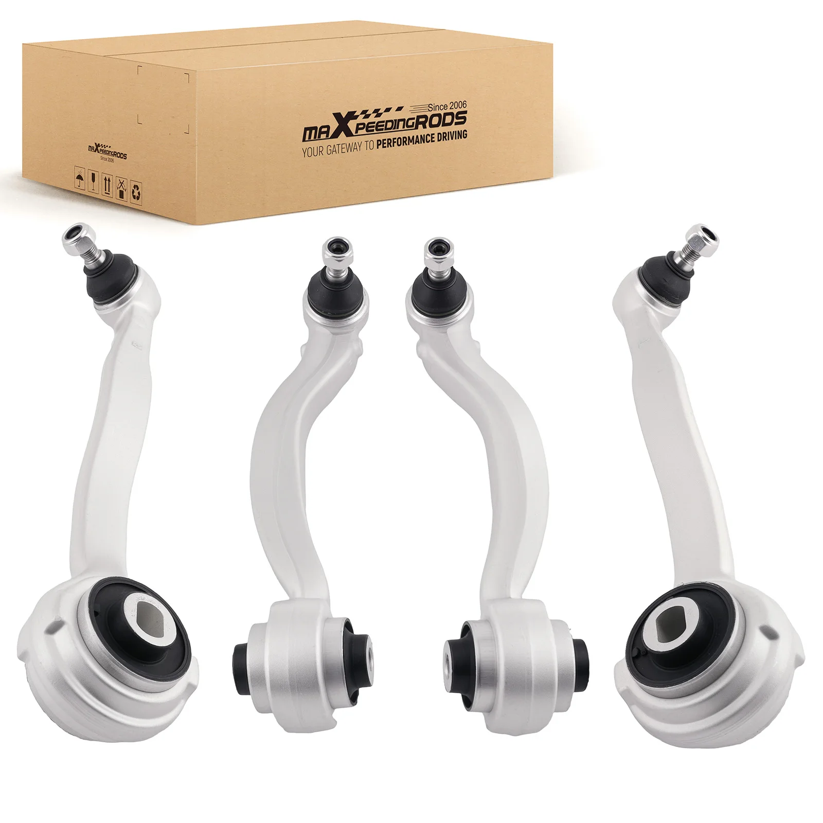 Front Upper & Lower Suspension Control Arms Set For Mercedes C Class W204 S204 2033303511 2033303511S3 2043306811
