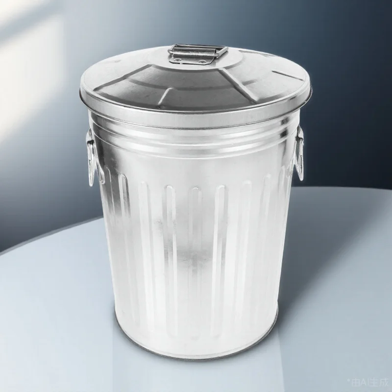 

Corrosionresistant Metal Garbage Can Modern Contemporary Design Large Capacity for Home Kitchen Outdoor Use Waste Paper Basket