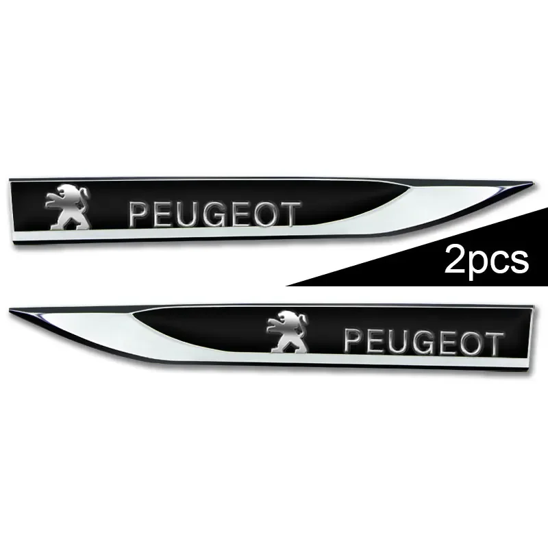 2PCS Car Body Side Label Blade Badge Sticker Decal For Peugeot 301 307 sw 508 308 206 4007 2008 5008 2010 3008 2012 Car Styling