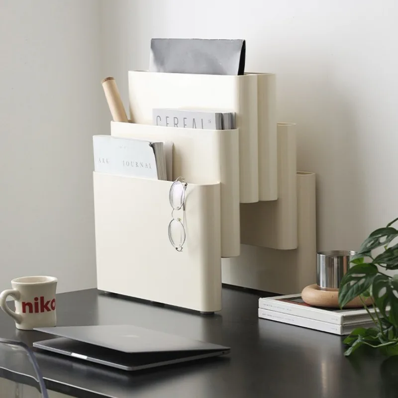 Nordic Magazine Shelf Multipurpose Book Organizer Rack Creative Desk Magazine Storage Stand Portable Living Room Book Holder