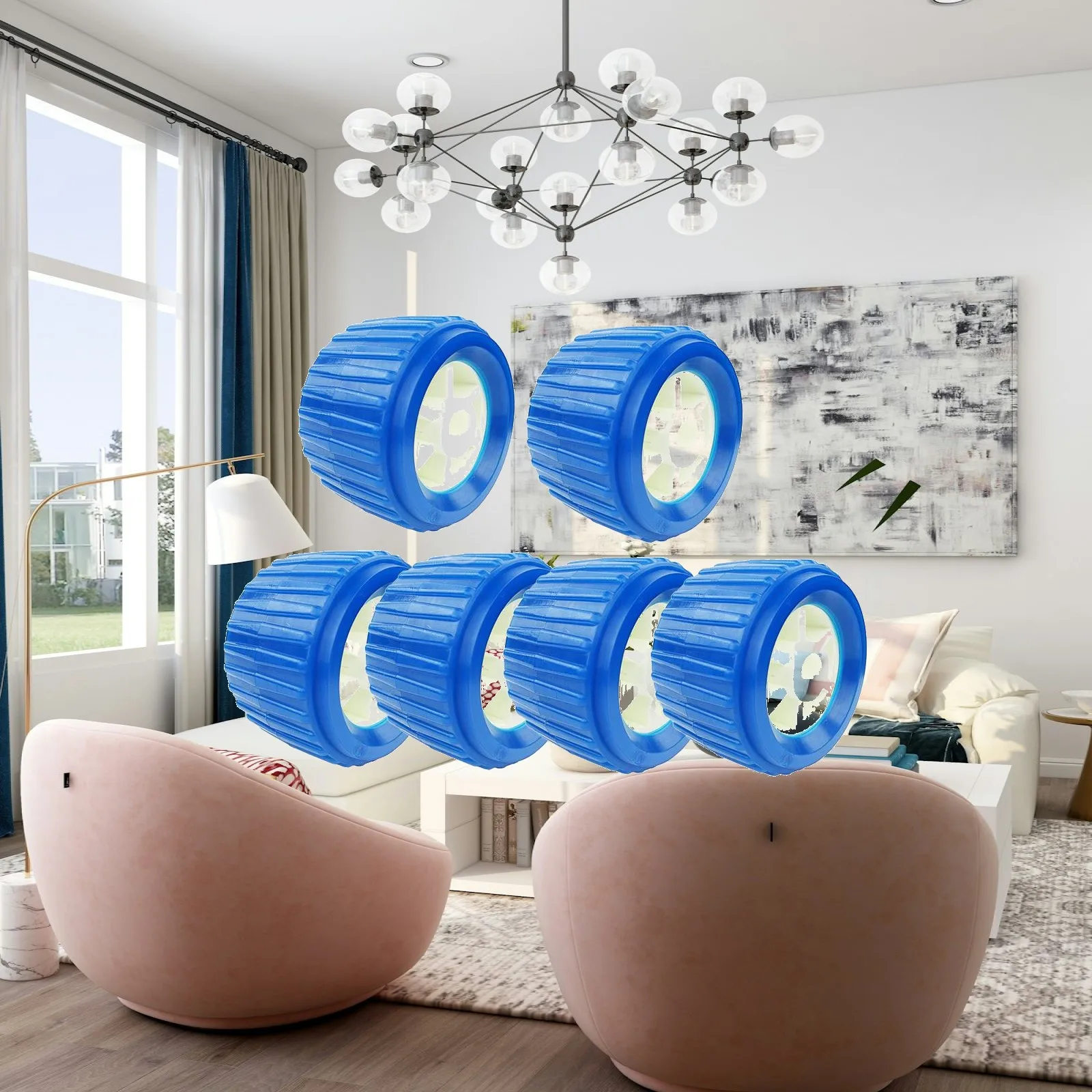 6 Piece Boat Trailer Roller Marine Boat Ribbed Roller Plastic