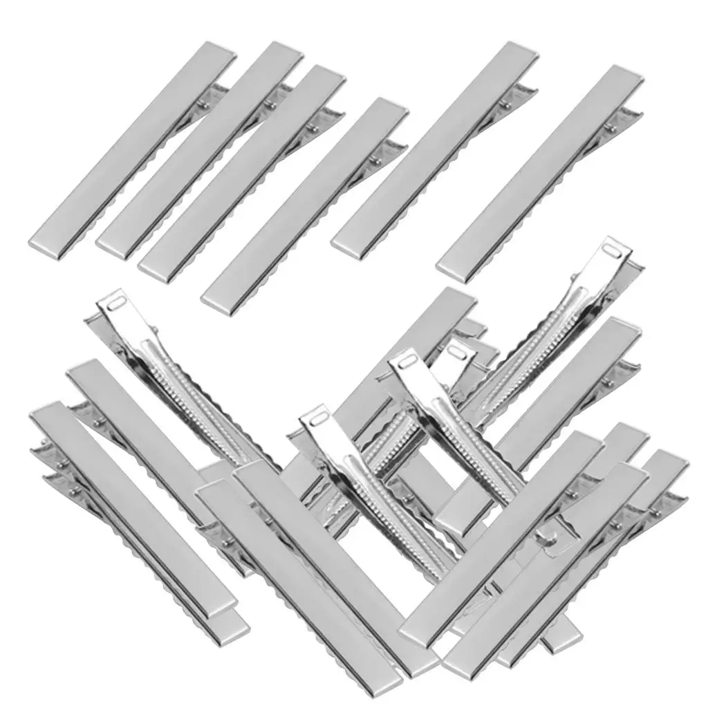 Metal Flat Hair Clips Alligator Duckbill Barrette Single Prong Headwear Accessories for Strong Hold Thick Hair