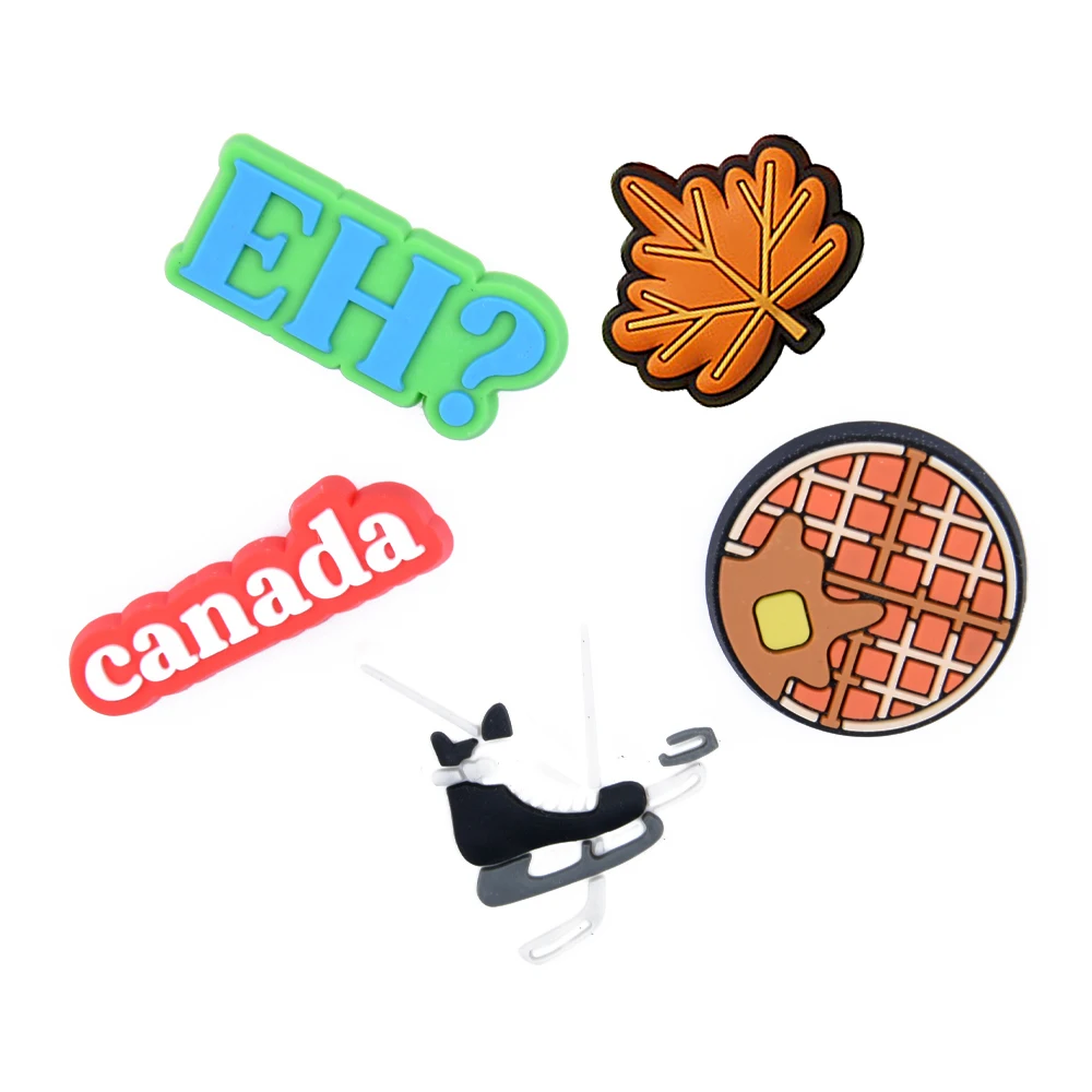 Various Country Food Drink Shoe Decoration Ireland Canada Germany India Boston Arizona Shoe Charms Cartoon Animal Dog Clog Charm