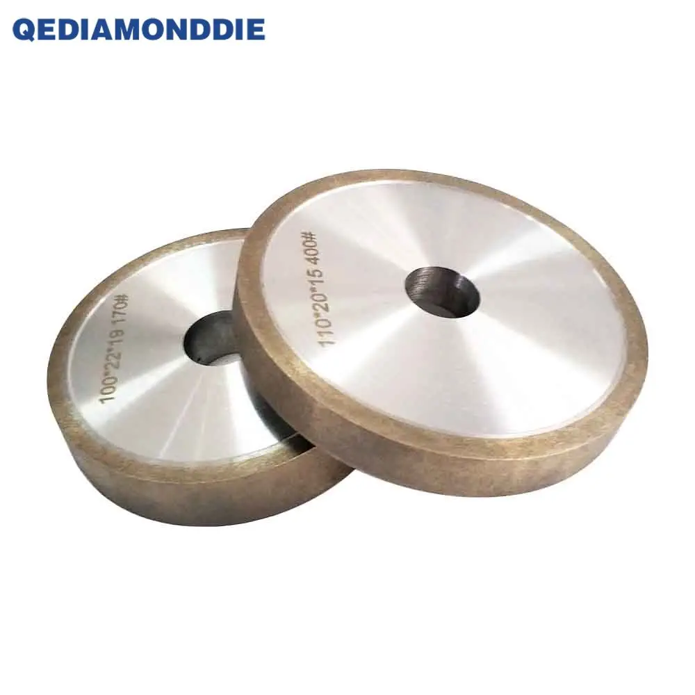 100x22x8/10/12/15/19/25 مللي متر حافة مسطحة (1a1) عجلات Daimond الطرفية طحن عجلة لآلة طحن الزجاج