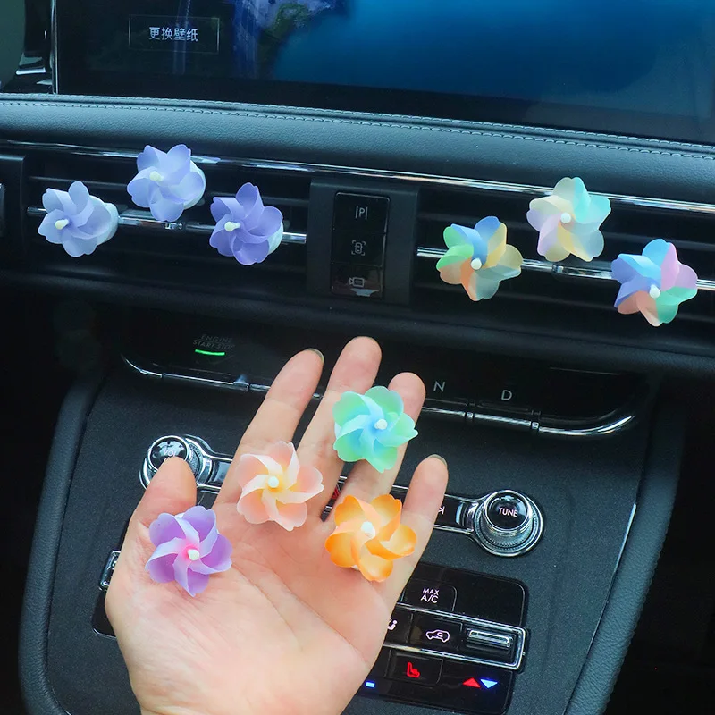 Car Air Conditioning Outlet Decoration Heronsbill Cute Car Aromatherapy Perfume Car Accessories Windmill Miniature Ornament