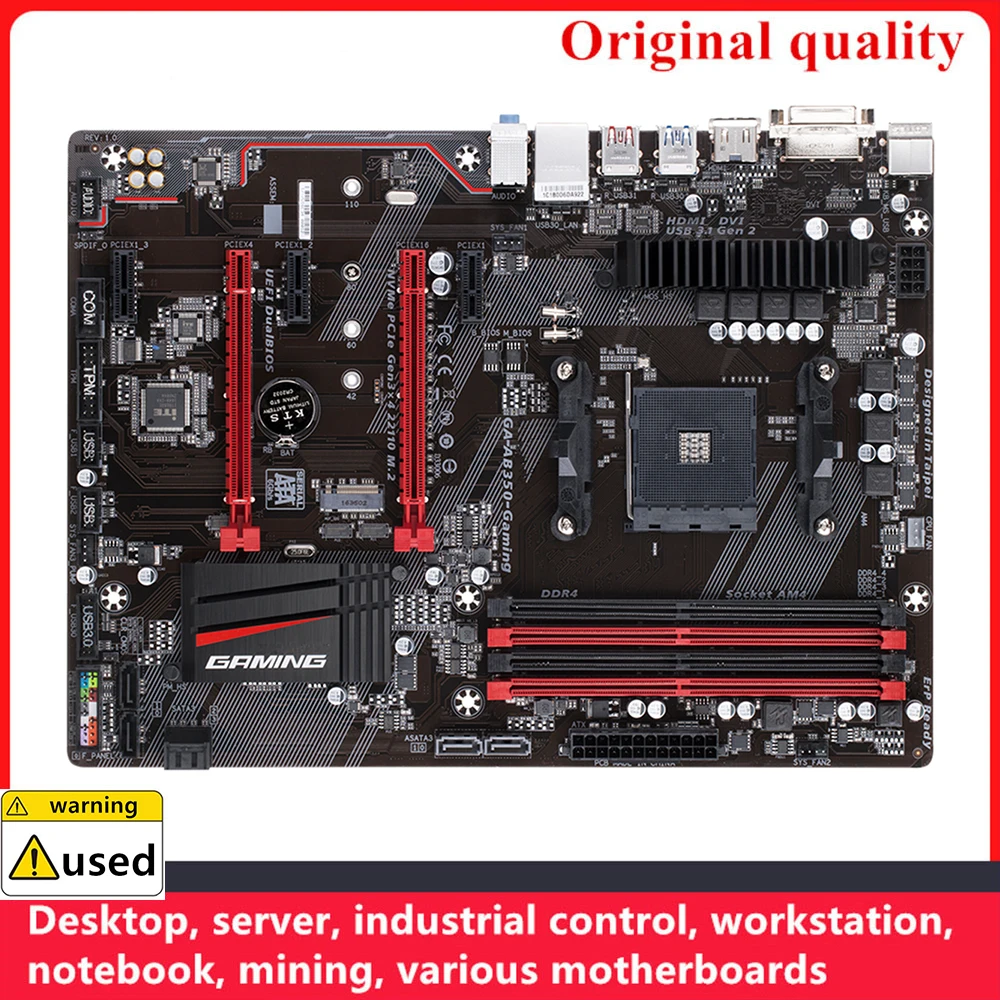 

For GA-AB350-Gaming Motherboards Socket AM4 DDR4 64GB For AMD B350 Desktop Mainboard SATA III USB3.0