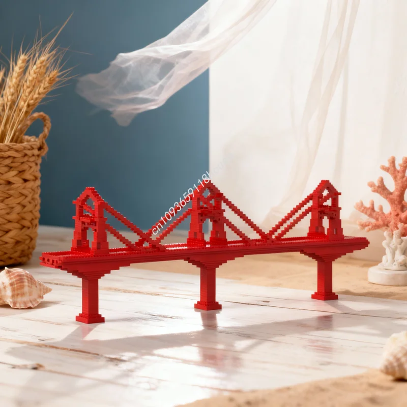 

Конструктор MOC «Подвесной мост» (3258 деталей), модель городской сцены, развивающая игрушка для сборки, идея для рождественского подарка, DIY