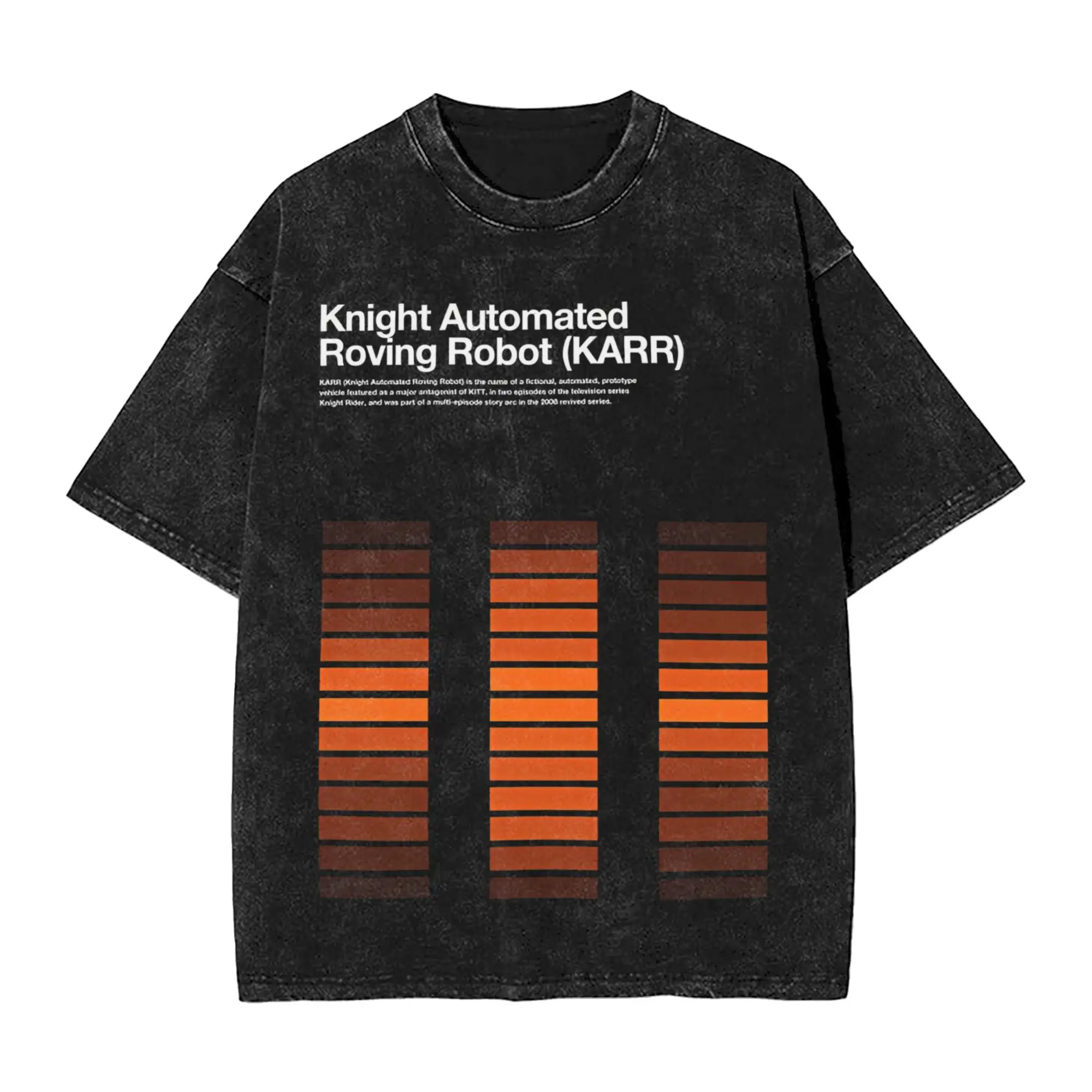 Camisetas Knight Rider KARR Knight Automated Roving Robot, camiseta lavada vintage para hombre, camisetas de calle, camiseta estampada