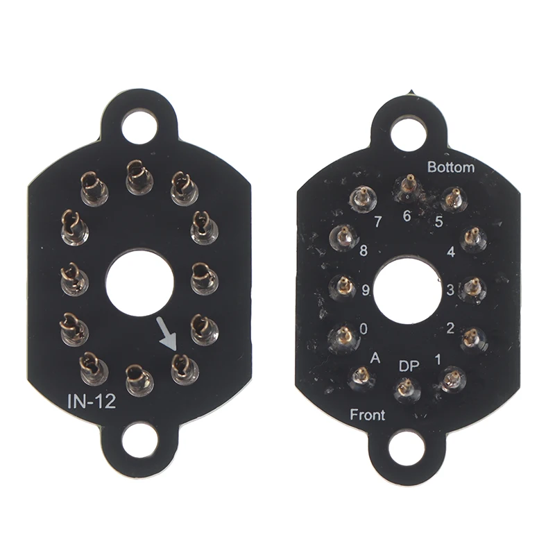 New Sale 1/4Pcs 12pin Ceramic Nixie Tube Holder Socket IN-12 Glow Tube Socket Tube Holder IN12