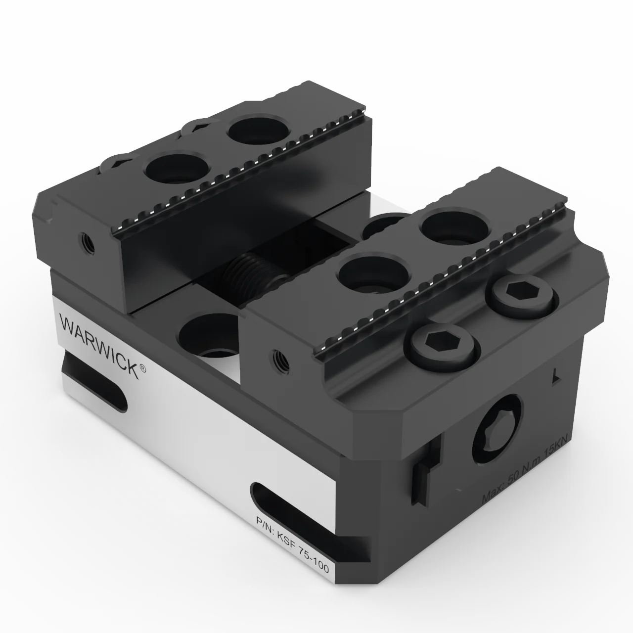 KSF75-100 Morsa centralizzata autocentrante compatta da 60 mm 3 "con ganascia grezza in acciaio seghettato per centro macchina meccanica CNC a 5 assi