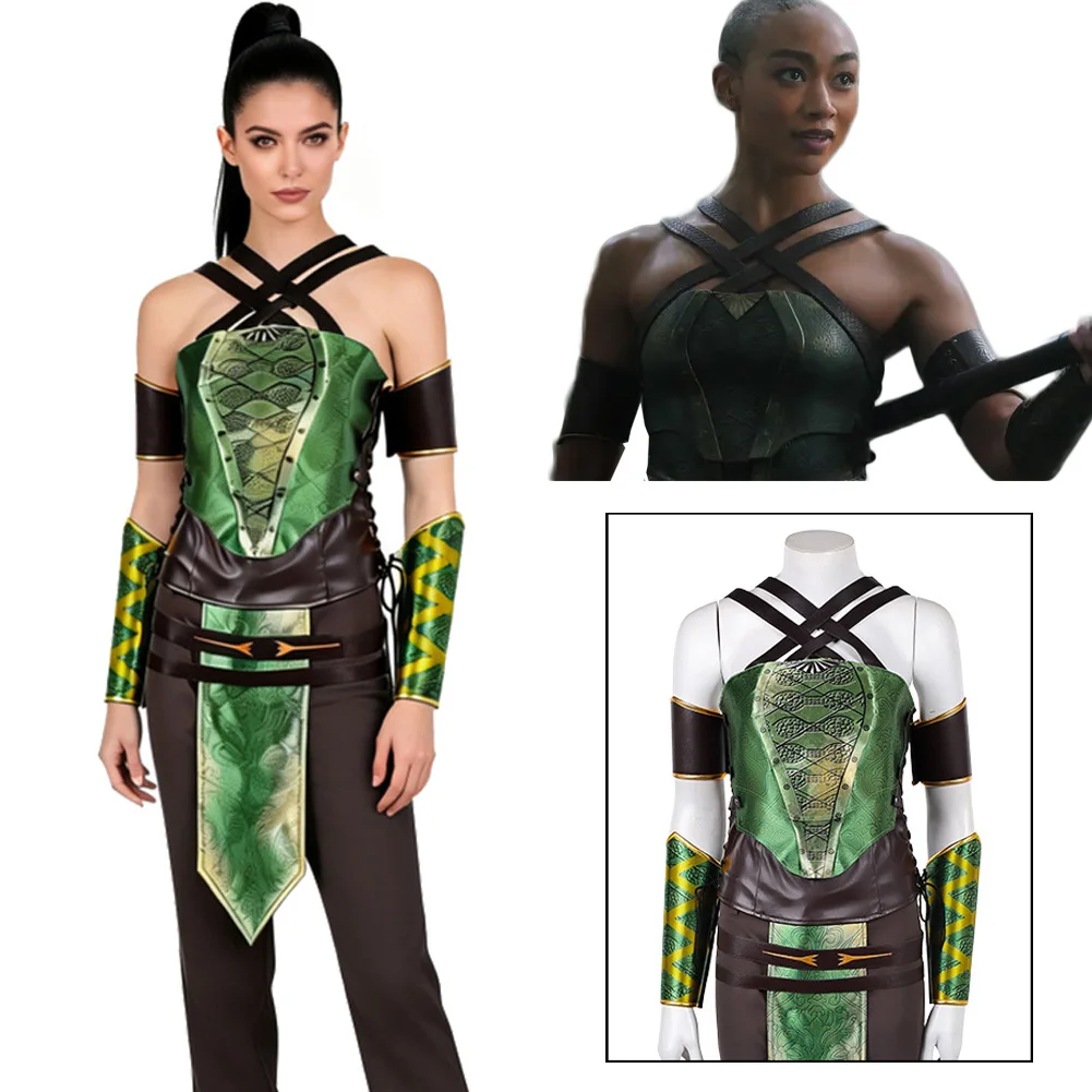 

2026 Mortal Kombat 2 Jade Cosplay Costume Green Uniform Female Roleplay Clothes Outfits Halloween Carnival Party For Women Adult