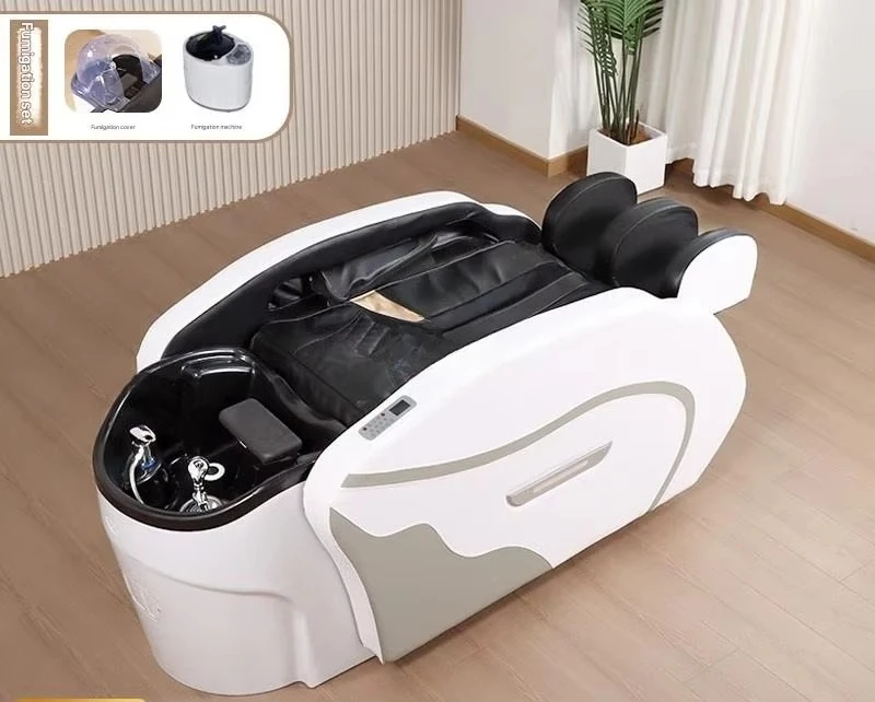 #￥forYicheng Beauty HairWashing Chair for BeautySalons and BarberShops Luxury Design with Adjustable Height&Backrest Black Basin