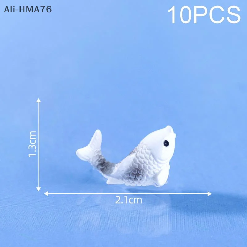 【HMA76】10 Stuks 1:12 Poppenhuis Miniatuur Vis Karper Simulatie Dieren Voor Kinderen Speelgoed DIY Decoratieve Goudvis Beeldjes Home Decor