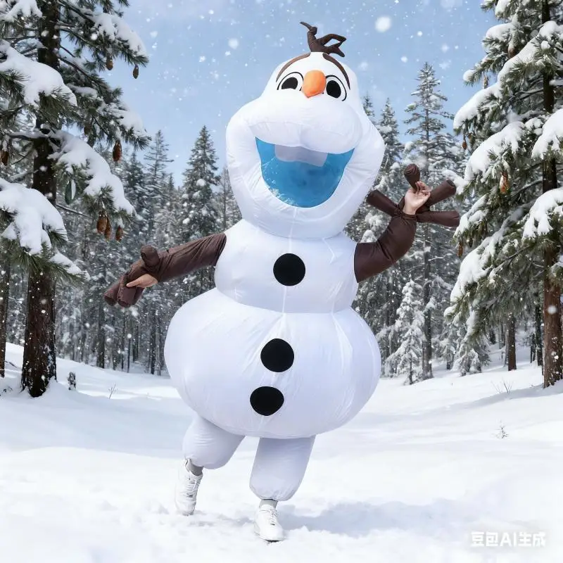 

Christmas inflatable Snowman costume inflatable Olaf jumpsuit inflatable through the air Fun fancy dress cosplay party