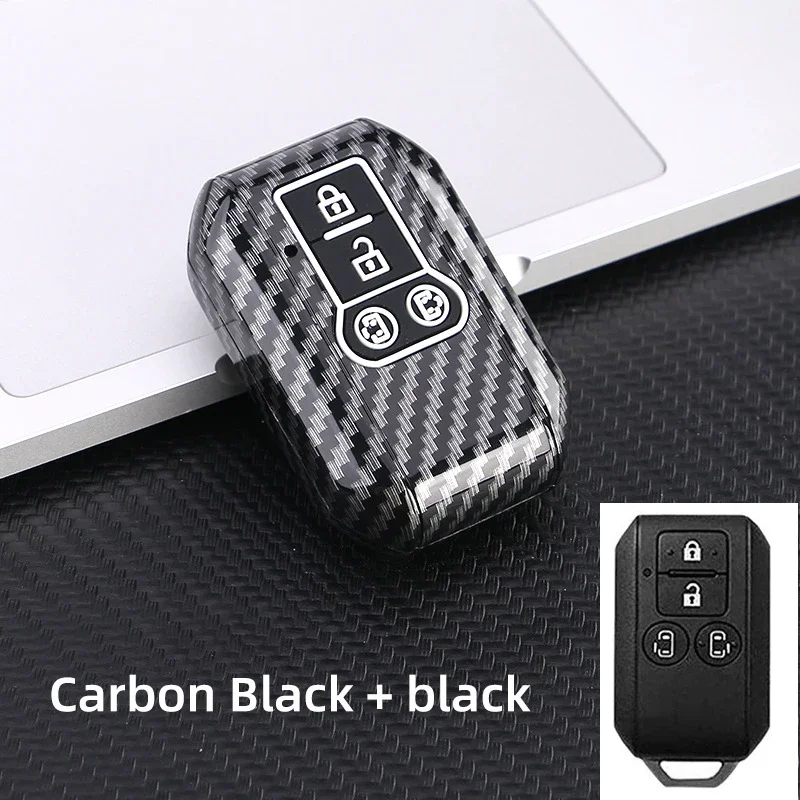 Carbon Car Key Case For Suzuki Swift Hybrid 2023 Jimney Baleno Ignis XL7 Monopoly ERTIGA Accurate Wagon R Accessories