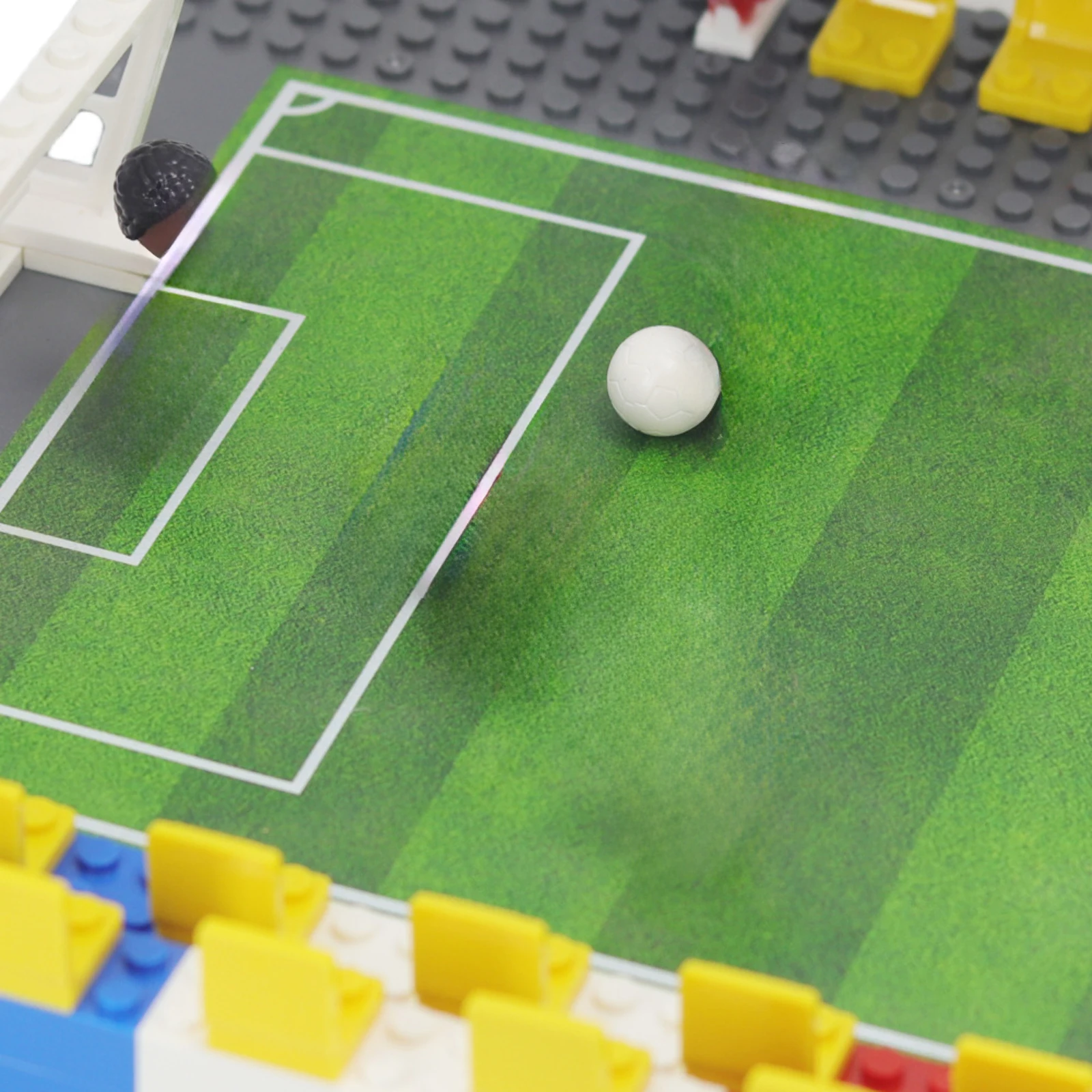 MOC Fußball Stadion DIY Modell Baustein Sportplatz Basis Bord Platte Zusammengebaute Sammeln Ornamente Spielzeug Kleine Ziegel Geschenk