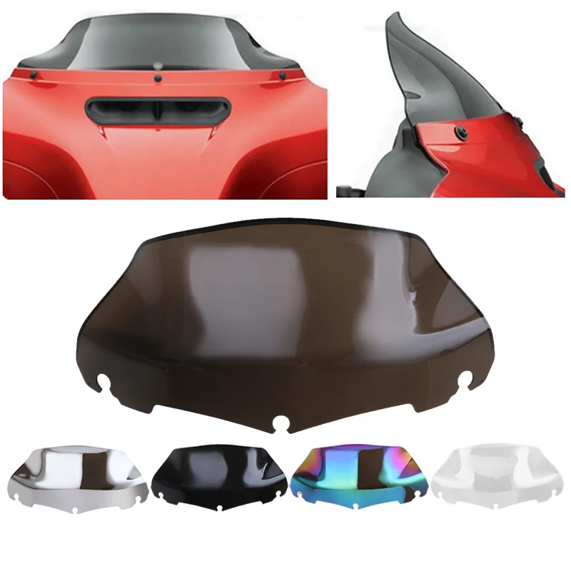 

9" Wind Deflector Windscreen Motorcycle Fairing Windshield Case For Harley Touring Street Electra Glide Ultra Limited FLHX 14-23