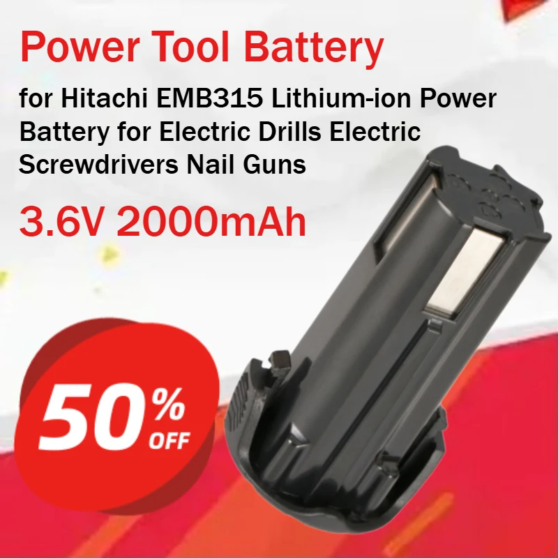 3.6V 2000mAh Power Tool Battery for Hitachi EMB315 Lithium-ion Power Battery for Electric Drills Electric Screwdrivers Nail Guns