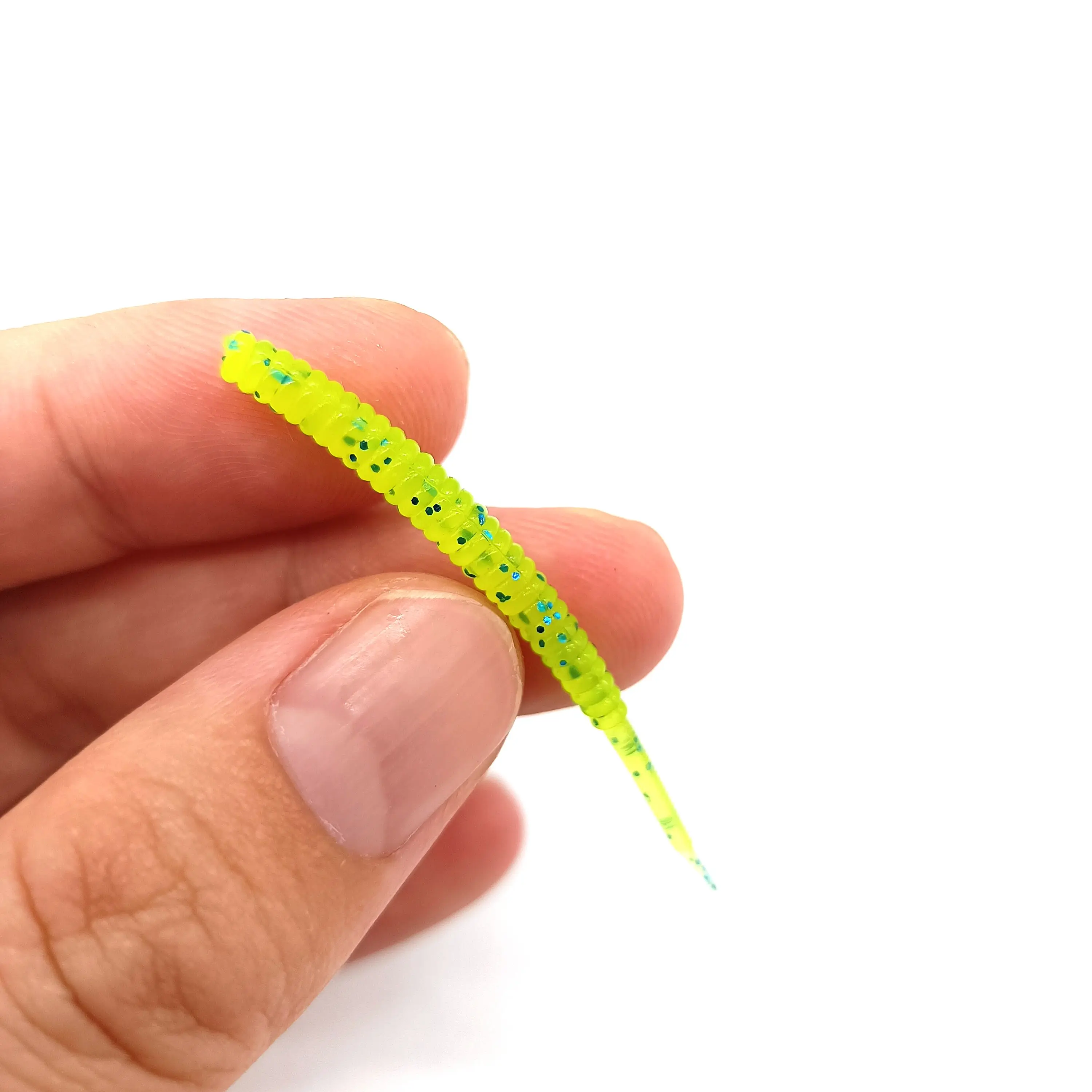 DUODUOYU 10 TEILE/LOS Kleine Weiche Angeln Locken 0,4g/40mm Wobbler Künstliche Nadel Schwanz Silikon Köder Wurm köder Angelgerät – Detail 9