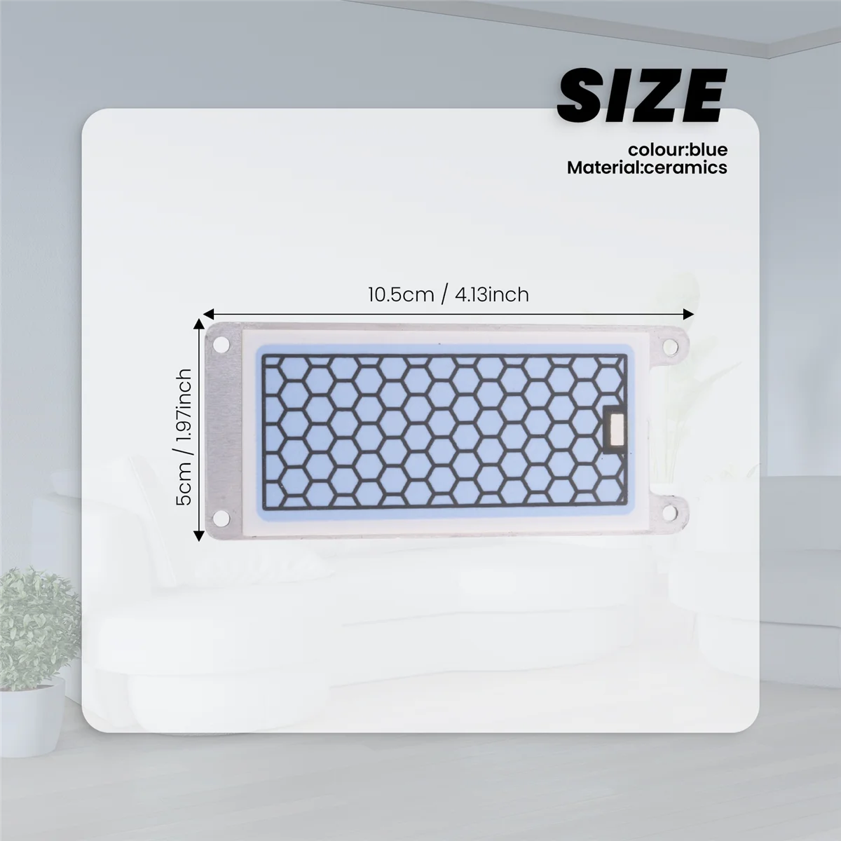 Buy Now 2 Piece Portable Ceramic Ozone Generator Double Integrated Ceramic Plate Ozonizer Air Water Air Purifier Parts-5G