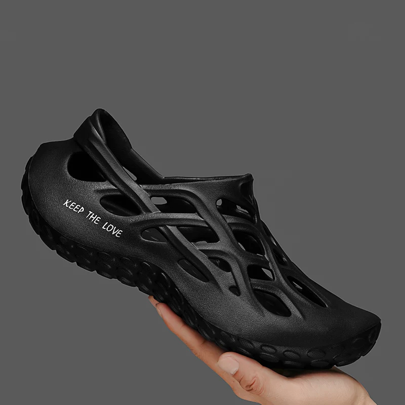 Summer Men Sandals Light EVA Men's Casual Shoes Hole Shoes Clogs Lovers Home Garden Outdoor Male Beach Flat Slippers Big Size view 2