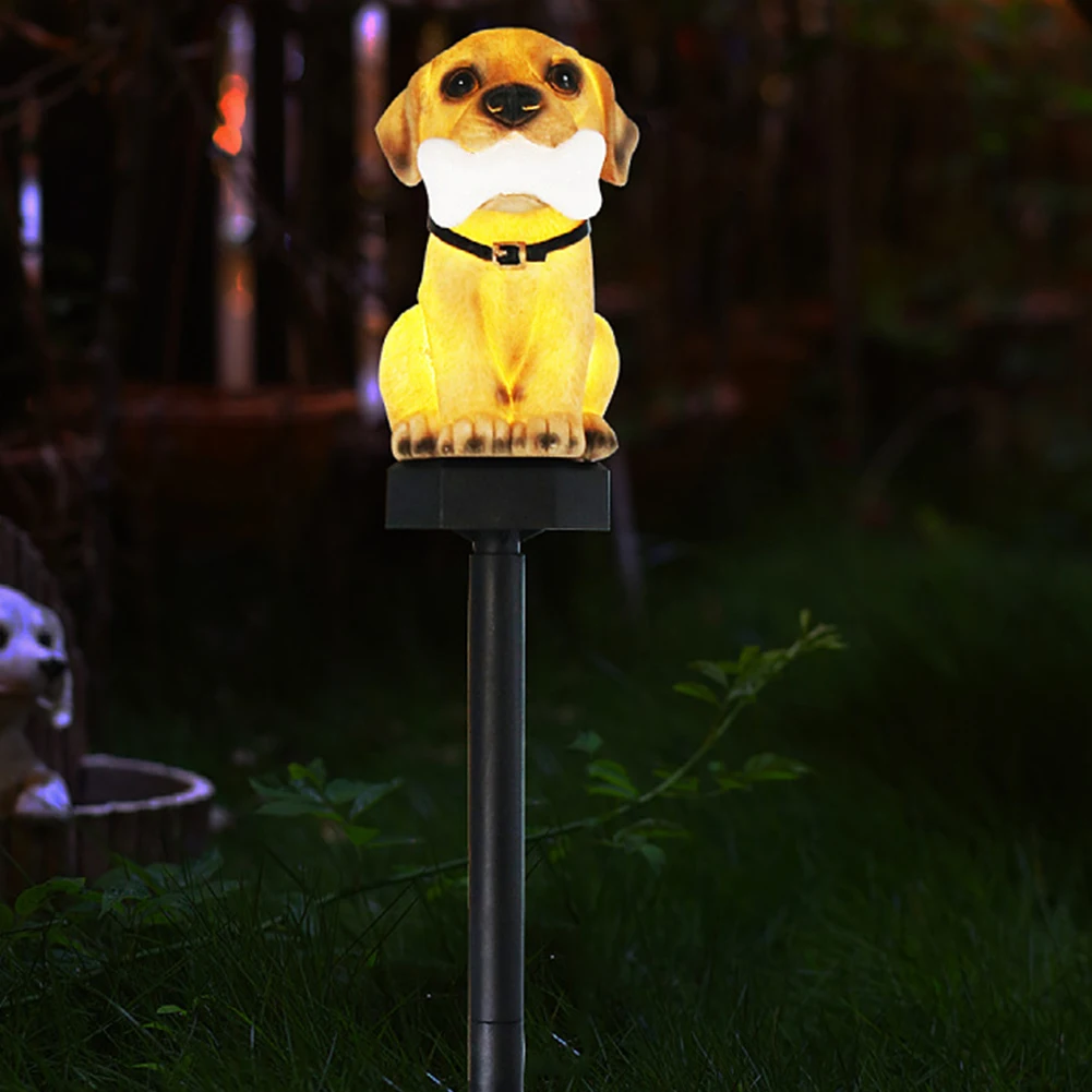 LED Solar leuchten im Freien wasserdicht, Solar Rasen hunde förmige dekorative Außen beleuchtung Nachtlicht Hof Lichter für Garten Rasen