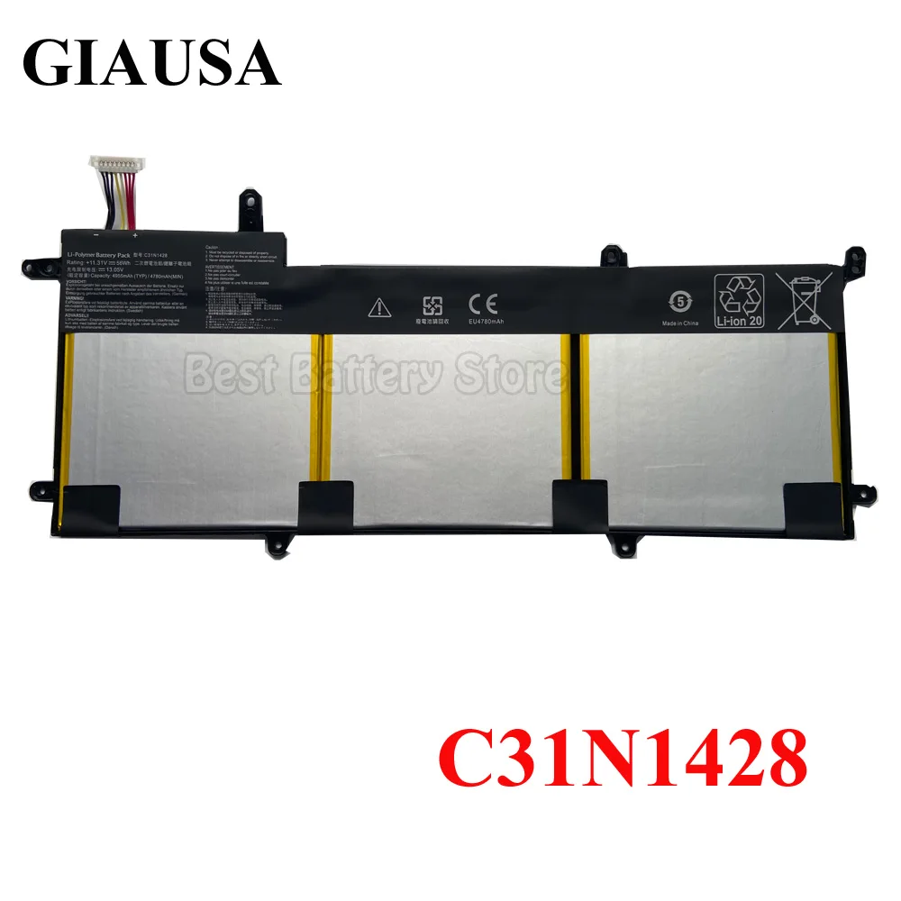 C31N1428 Battery For ASUS Zenbook UX305L UX305LA UX305UA C31N1428 3ICP5/91/91 11.31V 56WH