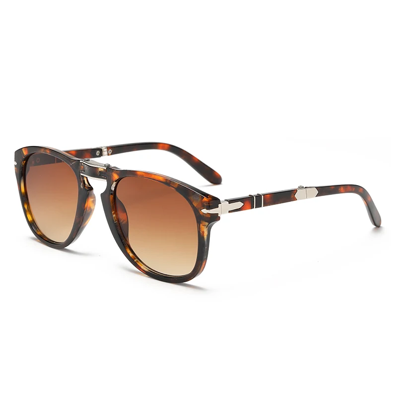 Popular Luxury Designer Folding Pilot Fashion Retro Extra-large Frame Women's Sunglasses UV400 High Quality image 3