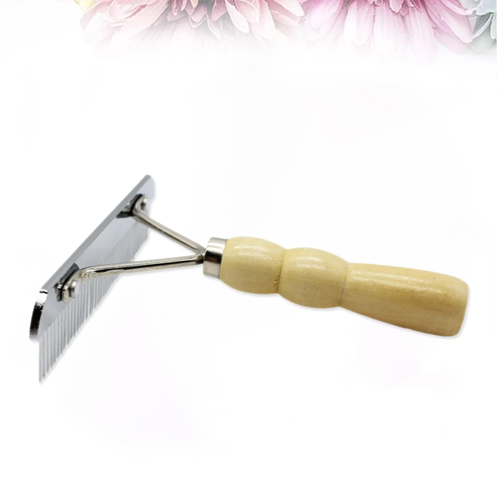 

Wooden Handle Pet Comb Stainless Steel Single Row Grooming Tool for Dogs Cats Tangle Mat Remover Lightweight Design Smooth Teeth