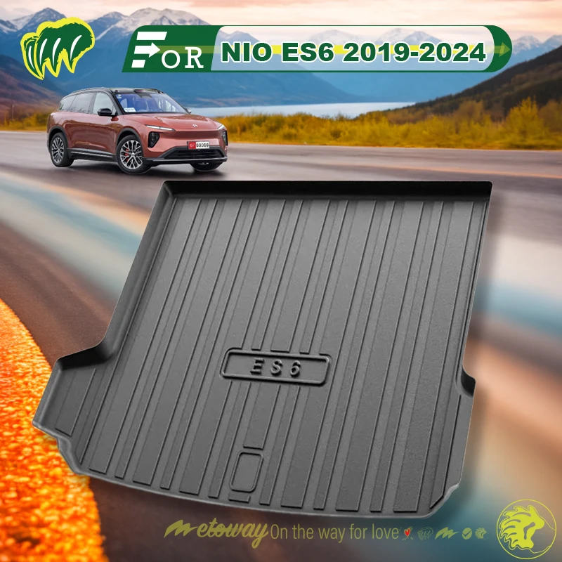 

For NIO ES6 2019-2024 TPE Custom Fit Car Trunk Mat All Season Black Cargo Mat 3D Shaped Laser Measured Trunk Liners