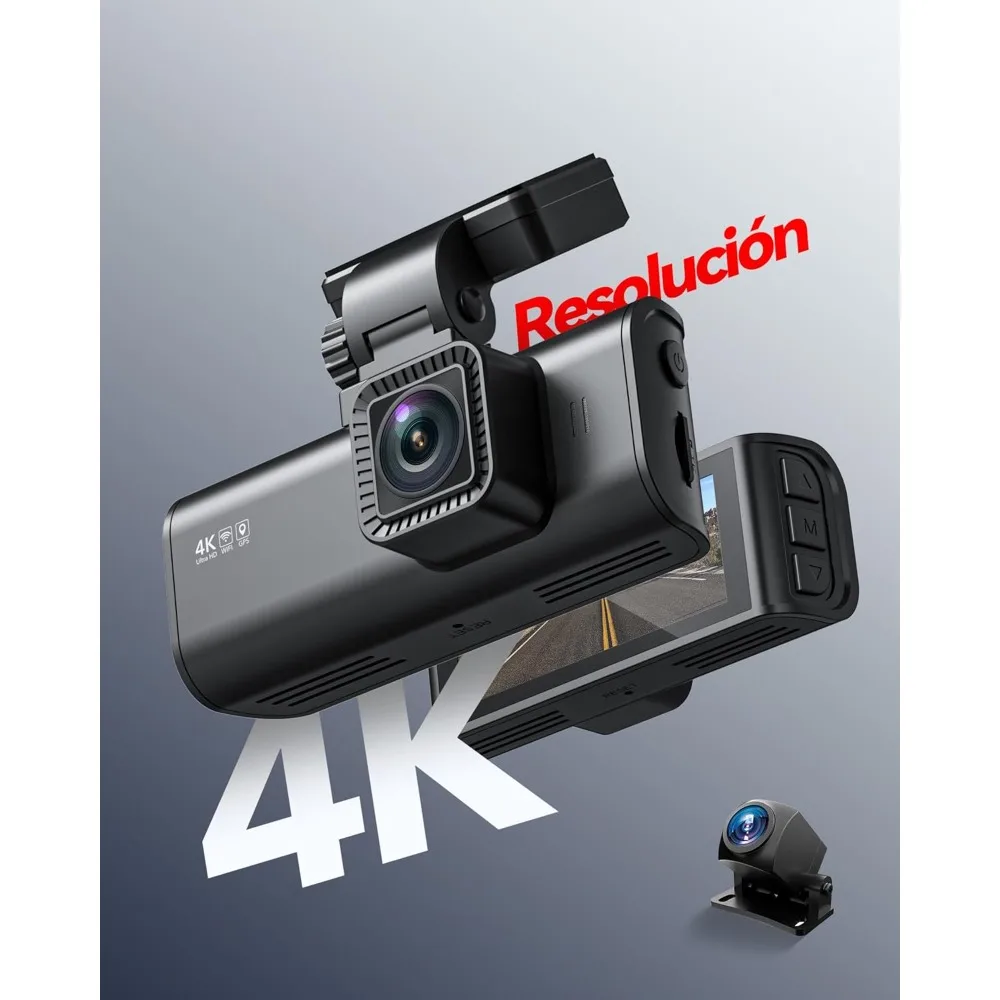 كاميرا REDTIGER F7N 4K داش أمامية وخلفية، كاميرا مدمجة WiFi GPS 4K+1080P مزدوجة داش للسيارات، كاميرا داش بشاشة 3.18 بوصة، 170 ° واسعة #2