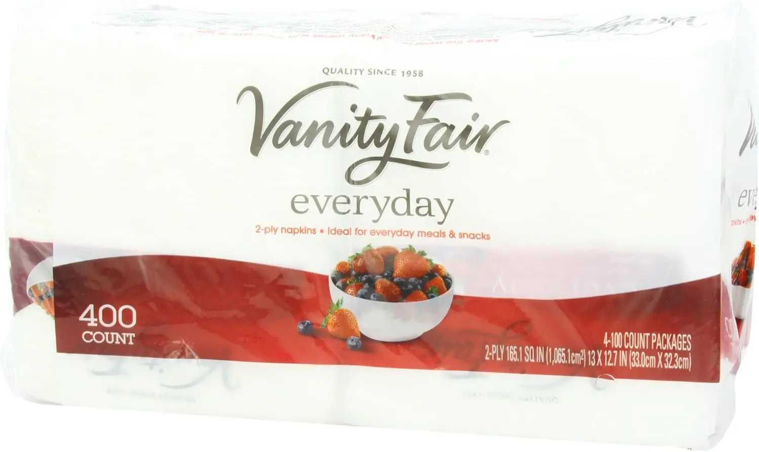 Premium Everyday Vanity Fair, 400 Count Soft and Durable for Comfort
