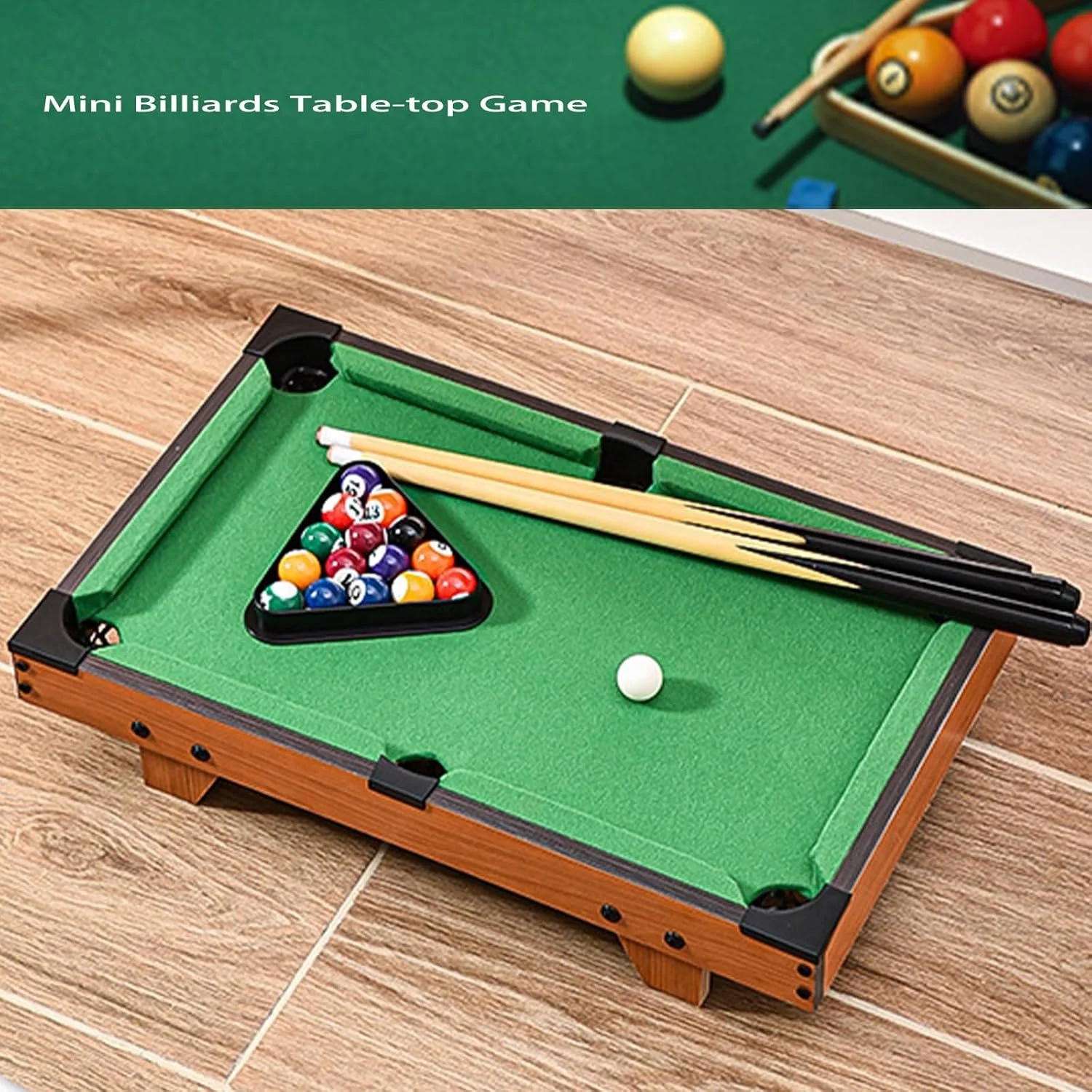 Mini tavolo sportivo da interno di alta qualità Mini tavolo da tavolo in legno Set di giochi da biliardo compreso biliardo biliardo calcio