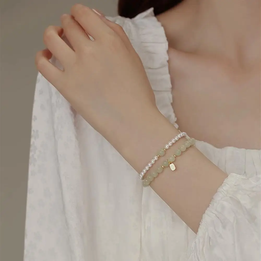 Light Luxury Fu Brand Beaded Bracelet Temperament Chinese Style Pearl Beaded Bracelet Fashion Minority