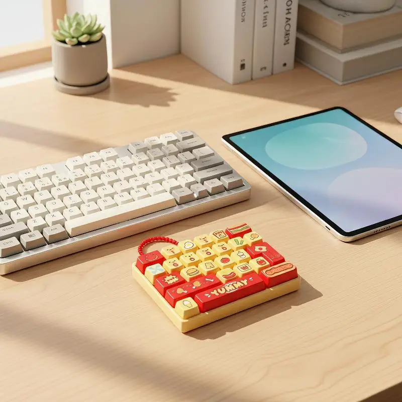 Heißer Anime 26-Tasten-Tastatur-Schlüsselanhänger Stressabbau-Fidget-Spielzeug Tastaturknopf Finger-Clicker Rucksack-Anhänger Weihnachtsgeschenk 1 Stück – Detail 15